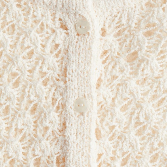 Divided Ivory Crochet Knit Top - Picture 11 of 13